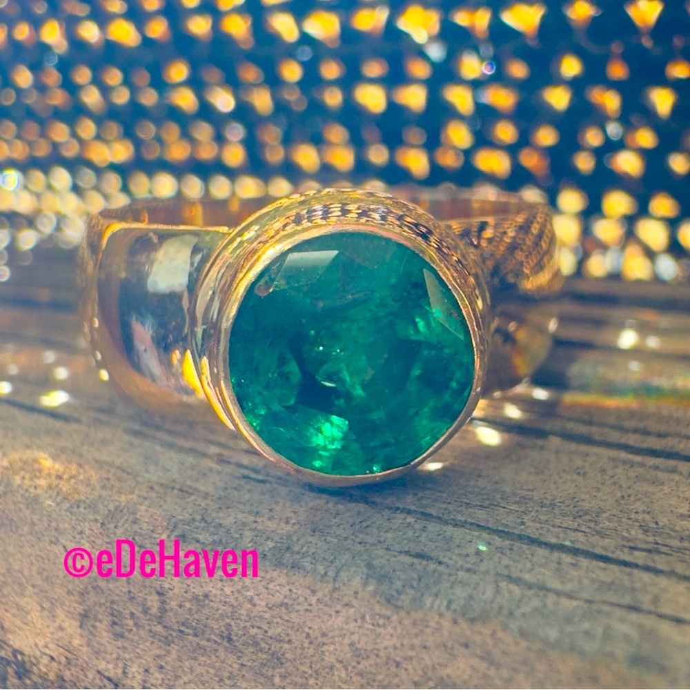 E.DeHaven - 14k Emerald Ring - Picture 5 of 8